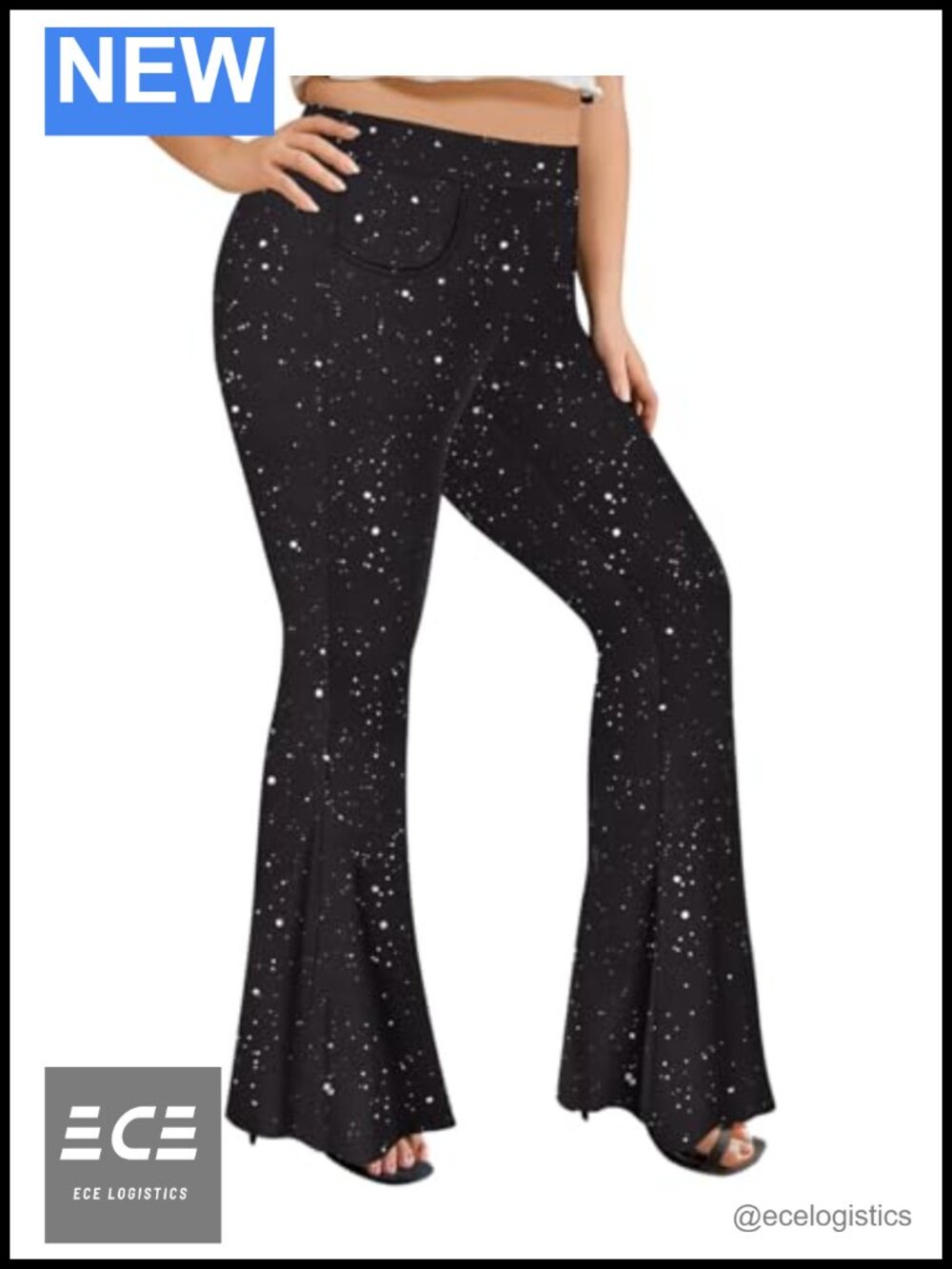 Plus Size Flared Leggings High Waist Ankle Pants with Pockets Yoga Casual